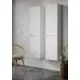 Vannas istabas augstais skapis Ravak SB Classic II 400 L, balts/pelēks