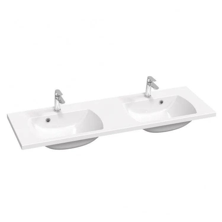 Vannas istabas dubultā izlietne Classic II N 130 cm, balta