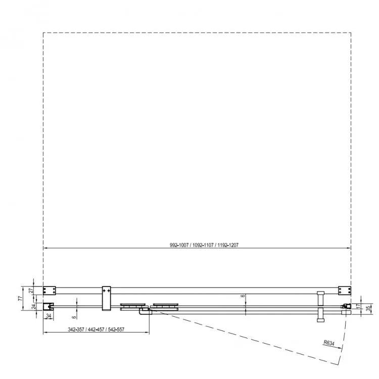 Dušas durvis RAVAK COOL COSD2 100 cm, hroms