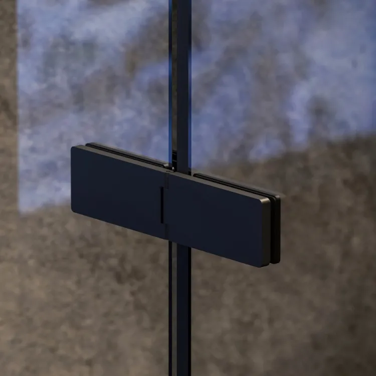 Dušas stūris taisnstūra Ravak Cool COSD2+COPS Black 100x90cm, melns