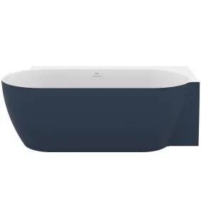 Brīvi stāvoša vanna Ravak FREEDOM Corner II TEC 175x86 R cm, Tumši zils/balts, noteces vāks balts