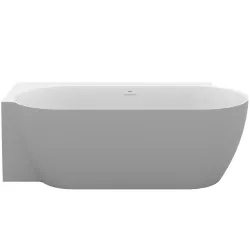 Brīvi stāvoša vanna Ravak FREEDOM Corner II TEC 175x86 L cm, pelēks/balts, noteces vāks balts