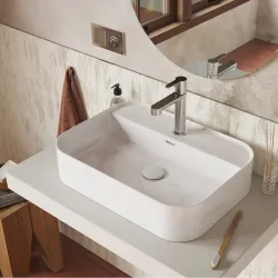 Sifona izplūde Ravak Flat, balta matēta keramika