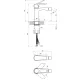 Bidē maisītājs Ravak Life LF 056.00BL 160mm, melns