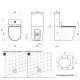 Tualetes pods Ravak Elegant RimOff ar Soft Close/QR poda vāku, X01872 Tualetes pods Ravak Elegant RimOff ar Soft Close/QR poda vāku, X01872