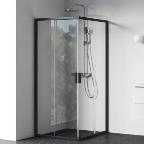Ravak FLEX FLRV2B2 kvadrātveida dušas stūris 90x90 cm, matēti melns