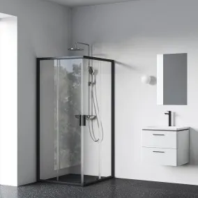 Ravak FLEX FLRV2B2 kvadrātveida dušas stūris 90x90 cm, matēti melns