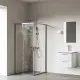 Ravak FLEX FLRV2CH2 kvadrātveida dušas stūris 90x90 cm, hroms, caurspīdīgs stikls