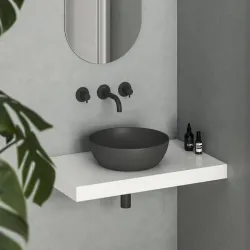 Vannas istabas uzliekamā izlietne Ravak Uni Slim 400 B 40cm, antracīts