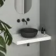 Vannas istabas uzliekamā izlietne Ravak Uni Slim 400 B 40cm, melna matēta