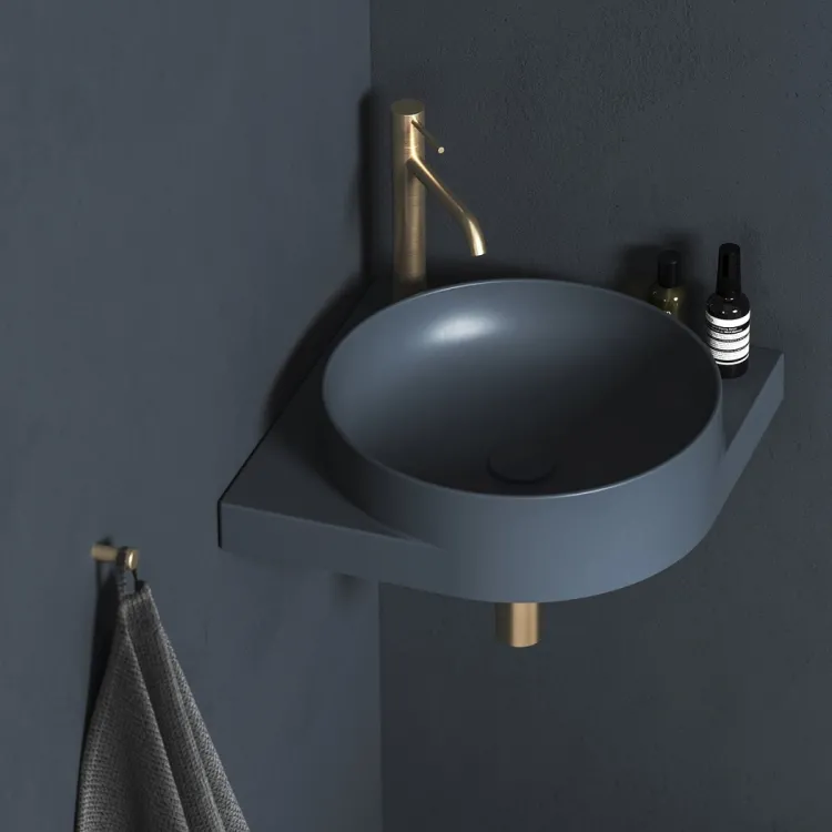Vannas istabas stūra izlietne Ravak Yard 450 C 45x45 cm, Deepsea Blue