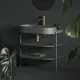 Vannas istabas izlietne RAVAK YARD 600 60.5x50 cm, grey green