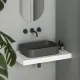 Vannas istabas uzliekamā izlietne Ravak Ceramic 550 R Slim 55x37cm, antracīts