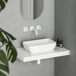 Vannas istabas uzliekamā izlietne Ravak Uni 500R Slim 50x31cm, balta matēta