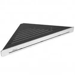 Stūra plaukts Ravak SLIM C 290x139 mm, melns/hroms X07P576