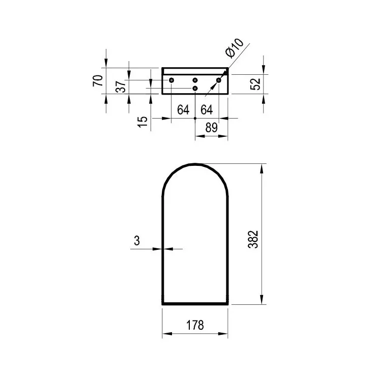 Izlietnes konsole Ravak Yard 400, melna X01781