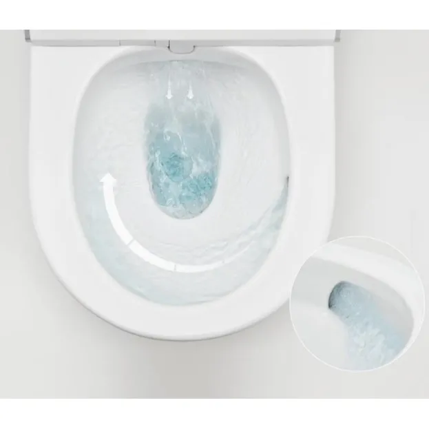 Tualetes pods piekaramais Roca Optica Rimless® Vortex ar soft close vāku