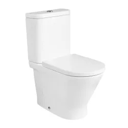 Tualetes pods Roca Meridian Rimless Compact Vario ar Soft Close vāku, universāls izvads, balts