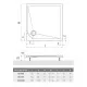 Roth MARMO NEO SQUARE-S 800x800 mm lietā marmora dušas paliktnis
