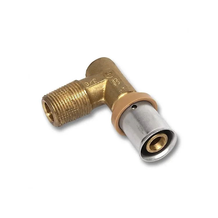Presējamais līkums 90° ar ārējo vītni daudzslāņu caurulēm 20 x 1/2'' Sanha TH