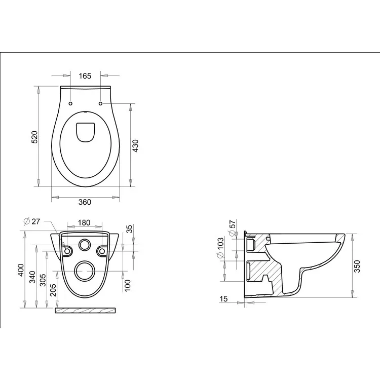 Komplekts Sanit OBT rāmis +poga+Aqualine Classic WC pods ar SC vāku, 4171/OBK