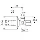 Stūra ventīlis SCHELL Comfort 1/2 x 3/8 , hromēts 052120699