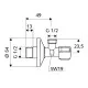Stūra ventīlis SCHELL Comfort 1/2 x 1/2 , hromēts 052170699