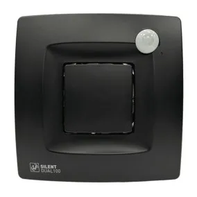 Sadzīves ventilators S&P SILENT DUAL 100, ar kustības un mitruma sensoru, melns matēts