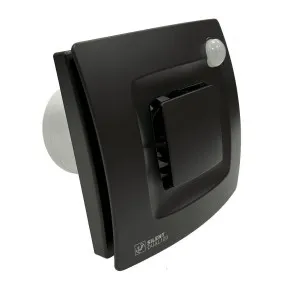 Sadzīves ventilators S&P SILENT DUAL 100, ar kustības un mitruma sensoru, melns matēts