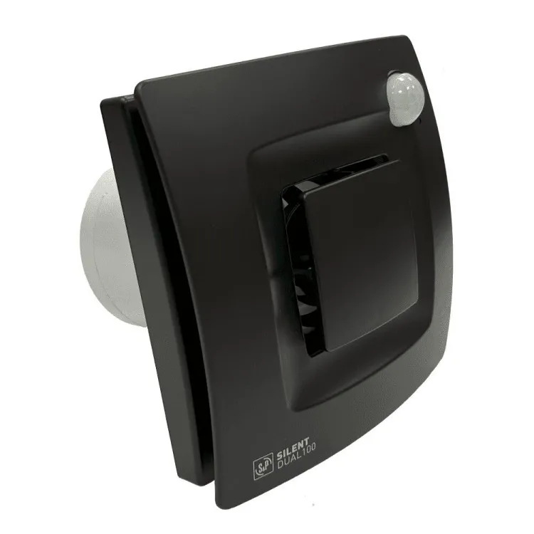 Soler & Palau SILENT DUAL 100 Matt Black viedais vannas istabas nosūces ventilators matēti melnā krāsā