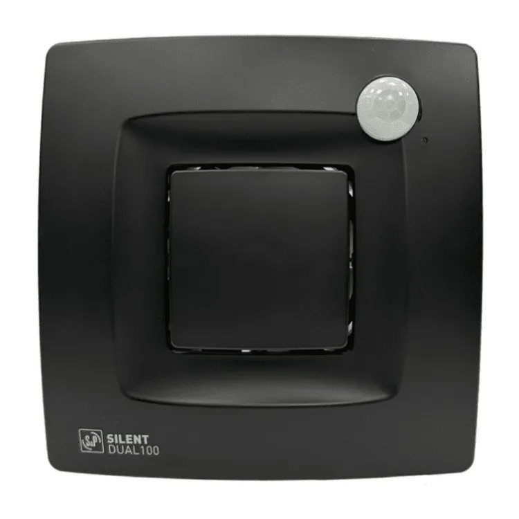Soler & Palau SILENT DUAL 100 Matt Black viedais vannas istabas nosūces ventilators matēti melnā krāsā