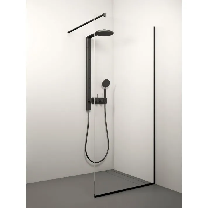 Dušas siena Stikla Serviss KAIRA BLACK 900mm