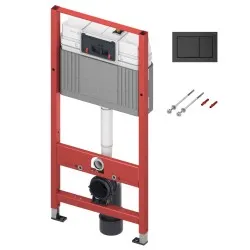 TECEbase WC moduļa komplekts 9400415 ar TECEbase melnu skalošanas pogu