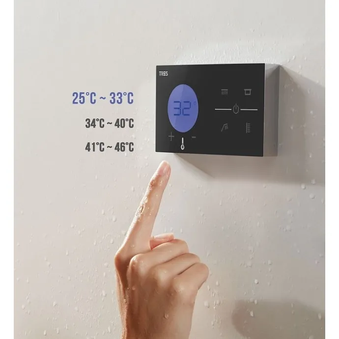 Elektroniskā termostata dušas sistēma TRES Shower Technology Elektroniska, 09288404NM