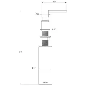 Turtl Šķidro ziepju dozators, DTR-111CR