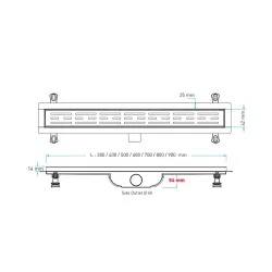 Dušas kanāls Valtemo Harkline Trendy 800mm, VLD-591330-MT