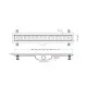 Dušas kanāls Valtemo Harkline Trendy 600mm, VLD-591320-MT