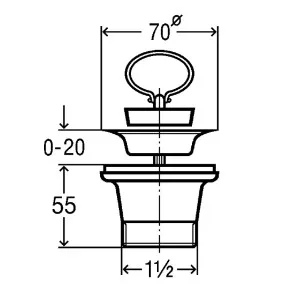 Virtuves izlietnes izplūde Viega 1 1/2x70 mm