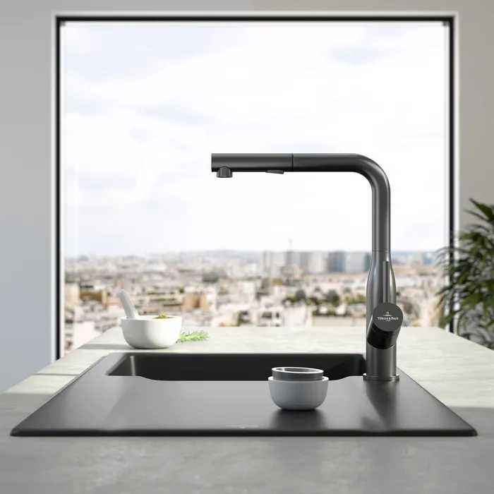 Virtuves izlietnes maisītājs Villeroy&Boch Subway, antracīts
