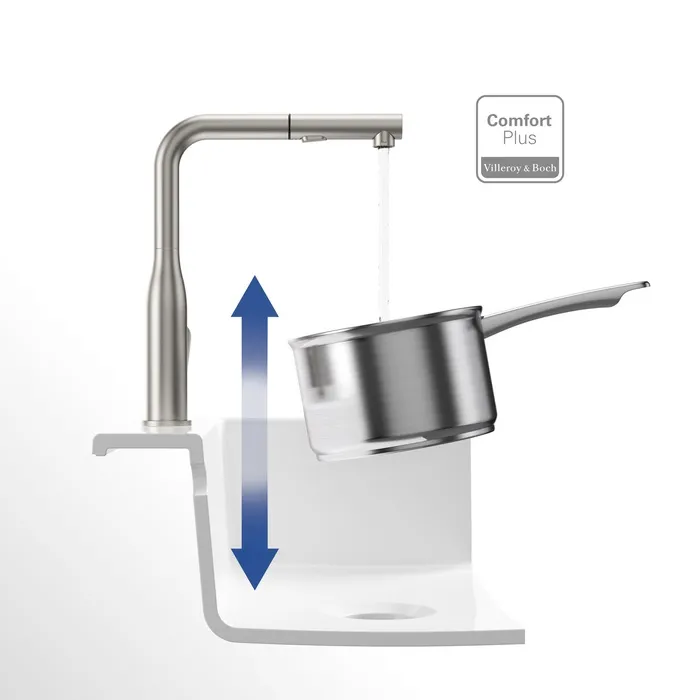 Virtuves izlietnes maisītājs Villeroy&Boch Subway, antracīts