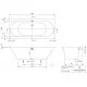 Brīvi stāvoša vanna Villeroy & Boch Oberon 2.0 Duo WALL 1800x800mm, ar sifonu
