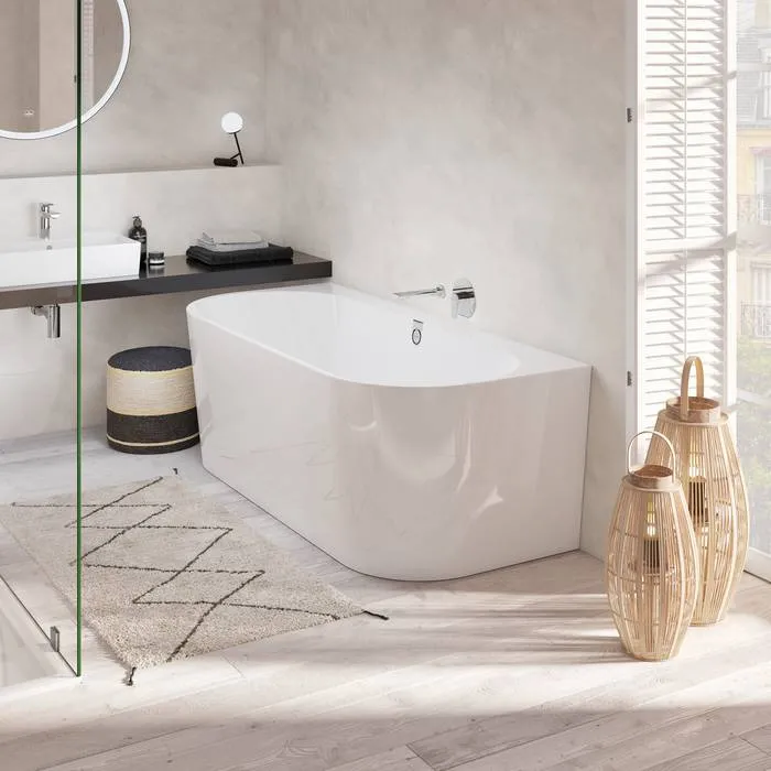 Brīvi stāvoša vanna Villeroy & Boch Oberon 2.0 Duo WALL 1800x800mm, ar sifonu