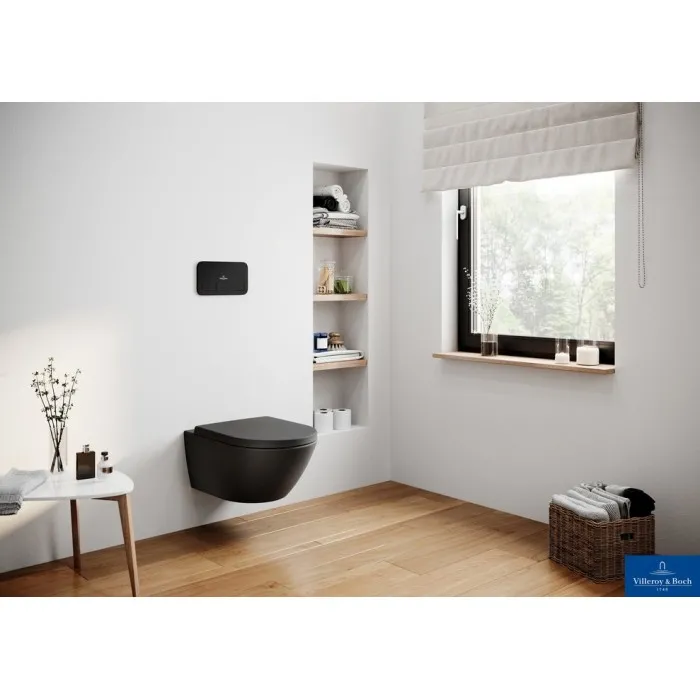 Noskalošanas taustiņš Villeroy Boch E200, melns matēts 922490AN