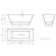 Brīvi stāvoša vanna Vispool Quadro 175 1752x805mm