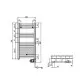 Elektriskais dvieļu žāvētājs Zehnder Aura 400x786 mm 300W, melns matēts