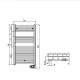 Elektriskais dvieļu žāvētājs Zehnder Aura 500x906 mm 500W, melns matēts