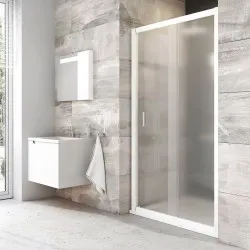 Dušas durvis RAVAK Blix BLDP2 120cm, balts/caurspīdīgs