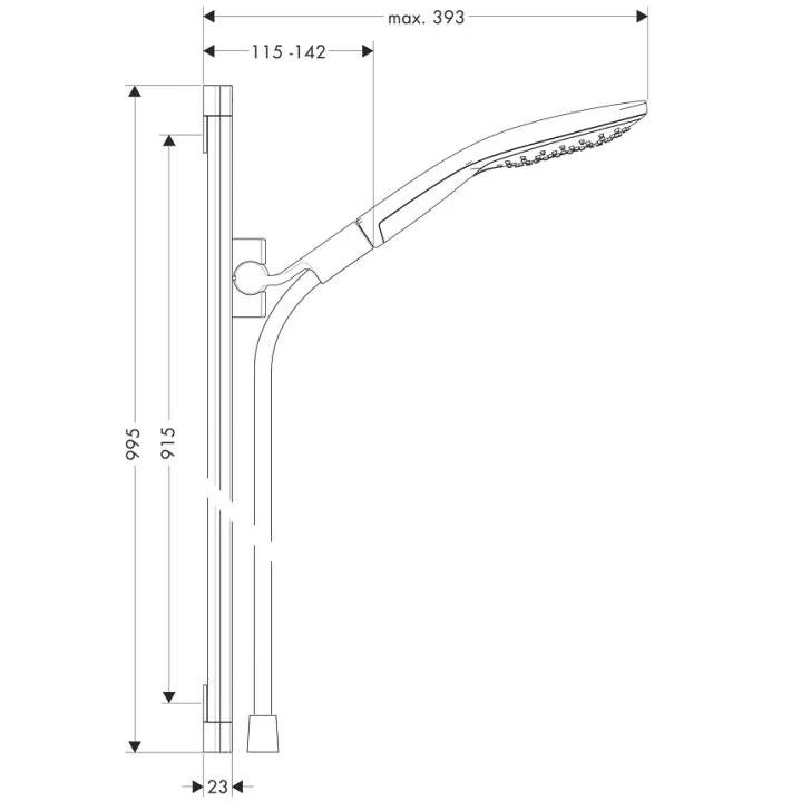 Dušas komplekts Hansgrohe Raindance Select S150 3jet 26626000
