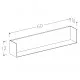 Vannas istabas plaukts KAME 60cm, AC1701-60/W/BL