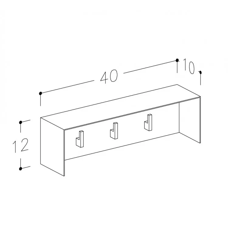 Pakaramais ar 3 āķiem KAME 40cm, AC1702-40/W/WH